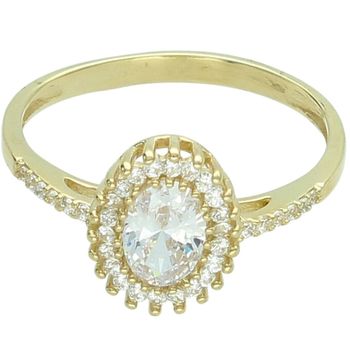 Złoty pierścionek damski 375 z cyrkoniami – klasyczna markiza, elegancki blask Au 375.jpg